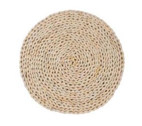 Set Of 2 Handmade Natural Round Rattan Placemats Insulation Mat Pad,23CM