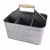 Galvanized Metal Sturdy Carry All Serveware;  Gray