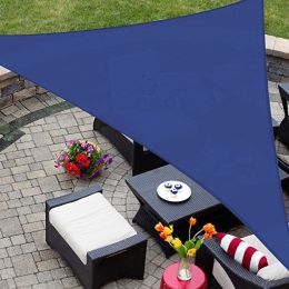 16' x 16' x 22.64' Sun Shade Sail Triangle Canopy, UV Block Awning Durable for Outdoor Patio Carport Garden Backyard Balcony, Blue