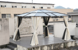 10x12 Hardtop Gazebo,UV 50+ Outdoor Canopy with Mosquito Netting and Curtains