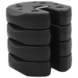 Gazebo Weight Plates 4 pcs Black 8.7"x1.2" Concrete