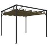 Garden Gazebo with Retractable Roof 118.1"x118.1" Taupe 180 g/m?