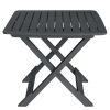 3 Piece Folding Bistro Set Plastic Anthracite