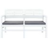 4 Piece Outdoor Lounge Set Plastic White