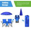 Portable Folding Picnic Double Chair With Umbrella