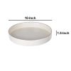 Contemporary Round Glossy Plastic Tray, White