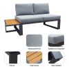 8 Pcs Patio Aluminum Conversation Sets, Outdoor Sectional Couch Furniture, with Cushions and Coffee Table,for Backyard Garden