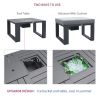 8 Pcs Patio Aluminum Conversation Sets, Outdoor Sectional Couch Furniture, with Cushions and Coffee Table,for Backyard Garden