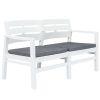 4 Piece Outdoor Lounge Set Plastic White