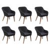 7 Piece Outdoor Dining Set with Cushions Poly Rattan Black