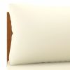 Corner Sofas 2 pcs with Cream White Cushions Solid Acacia Wood