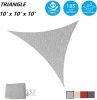 10'x 10' x 10' Sun Shade Sail Triangle Canopy, UV Block Awning Durable for Outdoor Patio Carport Garden Backyard Balcony, Blue