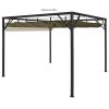 Garden Gazebo with Retractable Roof 118.1"x118.1" Taupe 180 g/m?