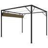 Garden Gazebo with Retractable Roof 118.1"x118.1" Taupe 180 g/m?