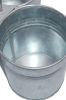 Galvanized Metal Cutlery Holder with Three Buckets and Ring Holder, Gray