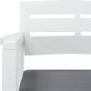 4 Piece Outdoor Lounge Set Plastic White