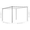 Gazebo with Flat Roof 118.1"x118.1"x94.5" White 180 g/m?