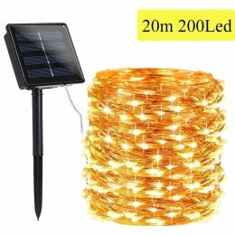 Free shipping 200LED Solar Power Fairy Lights String Lamps Party Home Decor Garden Outdoor