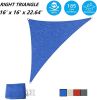 16' x 16' x 22.64' Sun Shade Sail Triangle Canopy, UV Block Awning Durable for Outdoor Patio Carport Garden Backyard Balcony, Blue