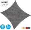 12' x 12' Square Sun Shade Sail UV Block Canopy for Outdoor,Sand