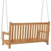 Swing Bench Solid Teak Wood 44.9"x23.6"x25.2"