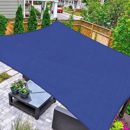 10' x 13' Sun Shade Sail Rectangle Canopy, UV Block Awning Durable for Outdoor Patio Carport Garden Backyard Balcony, Blue (Color: Blue)