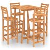 5 Piece Patio Bar Set Solid Acacia Wood