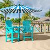 Patio Bar Stools Adirondack Arm Chairs Set of 2, All Weather Outdoor Furniture Wood-Like HDPE Deck Backyard Garden Dining Chairs, Beach Balcony Chair