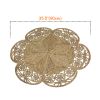 Natural Fiber Seagrass Wicker Rug Flower Shaped for Home Decoration