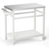 Outdoor Prep Cart Dining Table for Pizza Oven, Patio Grilling Backyard BBQ Grill Cart