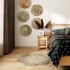 Natural Fiber Seagrass Wicker Rug Flower Shaped for Home Decoration