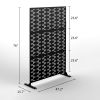 6.5 ft. H x 4 ft. WPatio Laser Cut Metal Privacy Screen, 24"*48"*3 panels