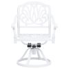 3 Piece Bistro Set Cast Aluminum White