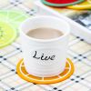 5pc/set Cup Mat Pad Coaster Fruit Shape Silicone Cup Pad Slip Insulation Pad Hot Drink