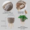 Wicker Planter Basket w Removable Legs for Indoor and Outdoor - All Weather Woven Flower Pots Cover , Planter Pot Container - Plant Stand