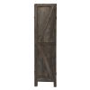 4-Panel Wood Privacy Room Divider Upscale Sycamore Solid Folding Wall Room Divider Screens Partial Partition for Room Division