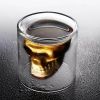 4 Size 25ml-250ml Beer Mug Double Bottom Glass Skull Crystal Cup Whiskey Glass Wine Cup