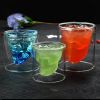 4 Size 25ml-250ml Beer Mug Double Bottom Glass Skull Crystal Cup Whiskey Glass Wine Cup