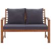 4 Piece Garden Lounge Set with Cushions Solid Acacia Wood