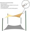 10' x 13' Sun Shade Sail Rectangle Canopy, UV Block Awning Durable for Outdoor Patio Carport Garden Backyard Balcony, Blue