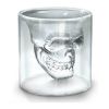 4 Size 25ml-250ml Beer Mug Double Bottom Glass Skull Crystal Cup Whiskey Glass Wine Cup