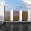 6.5 ft. H x 4 ft. W Outdoor Laser Cut Metal Privacy Screen, 24"*48"*3 panels