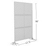 6.5 ft. H x 4 ft. W Outdoor Laser Cut Metal Privacy Screen, 24"*48"*3 panels