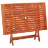 5 Piece Folding Outdoor Dining Set Solid Eucalyptus Wood