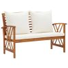 4 Piece Garden Lounge Set with Cushions Solid Acacia Wood