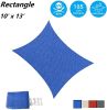 10' x 13' Sun Shade Sail Rectangle Canopy, UV Block Awning Durable for Outdoor Patio Carport Garden Backyard Balcony, Blue